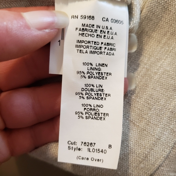 Karen Kane Womens Oat Linen Pleated Rolled Hem High-Waist Shorts - Picture 4 of 7